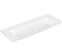 Villeroy & Boch, lavabo de encimera de la serie Subway 3.0, 130 cm, sin orificio para el grifo, sin desbordamiento