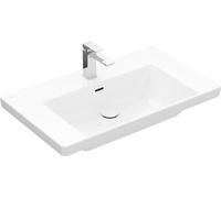Villeroy & Boch, lavabo de encimera de la serie Subway 3.0, de 80 cm, con 1 orificio para grifo y con desbordamiento