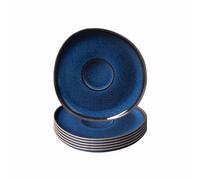 Villeroy & Boch Like. by Lave Bleu - Juego de 6 platillos de café (15 cm, cerámica), color azul