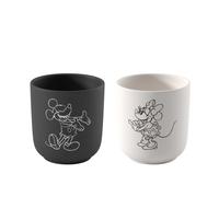 Villeroy & Boch – Set 2 tazas café Manufacture Rock Mickey Mouse, blanco/negro, microondas