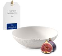 Villeroy & Boch Manufacture Rock blanc - Mickey Mouse - Cuenco de postre, blanco, para lavavajillas y microondas, acabado de pizarra blanca con decoración de Disney Mickey Mouse en tiza
