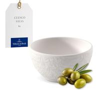Villeroy & Boch Manufacture Rock blanc - Mickey Mouse - Cuenco para salsa, blanco, para lavavajillas y microondas, acabado de pizarra blanca con decoración de Disney Mickey Mouse en tiza