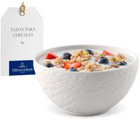 Villeroy & Boch Manufacture Rock blanc - Mickey Mouse - Tazón para cereales, blanco, apto para lavavajillas y microondas, acabado de pizarra con decoración de Disney Mickey Mouse en tiza