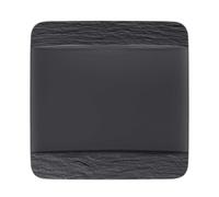 Villeroy & Boch Plato Manufacture Rock cuadrado Porcelana premium 28x28 cm negro