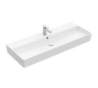Villeroy & Boch Memento 2.0 - Lavabo de mueble 120x47 cm, con rebosadero, orificio para el grifo, CeramicPlus, blanco alpino 4A22CLR1