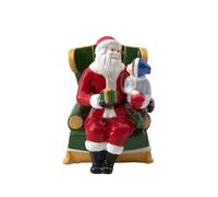 Villeroy & Boch Figura decorativa Papá Noel en sillón Christmas Toys, porcelana dura, rojo