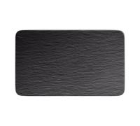 Villeroy & Boch Plato Manufacture Rock rectangular moderno porcelana premium 17x28 cm negro