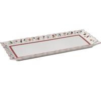 Villeroy & Boch, plato "Toy's Delight" para pastel, 39 x 16 cm, rojo y blanco, referencia 1485852220, código de barras 4003686393028