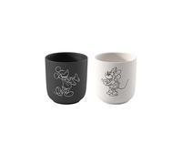VILLEROY & BOCH Set de tazas de café de 2 piezas MANUFACTURE-MICKEY MOUSE Negro/Blanco negro