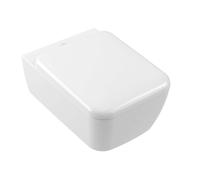 Villeroy & Boch Skyla - Inodoro suspendido con asiento SoftClosing, TwistFlush, DirectFlush, CeramicPlus, blanco alpino 4682CLR1