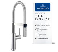 Villeroy & Boch Steel Expert 2.0 grifo de cocina de pie acero inoxidable 928000LC