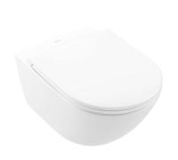 Villeroy & Boch Subway conjunto combi-pack con tapa suspendido sin reborde con descarga de remolino blanco 4670T9R1
