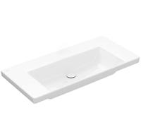 Villeroy & Boch Subway 3.0 - Lavabo 100x47 cm, sin rebosadero, sin orificio para grifería, blanco alpino 4A70A301