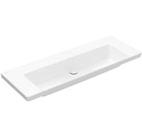 Villeroy & Boch Subway 3.0 - Lavabo 130x47 cm, sin rebosadero, sin agujero para grifo, CeramicPlus, Blanco Piedra 4A70D3RW