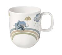 Villeroy & Boch - Boho kids Walk like an elephant Taza grande para niños con asa, Taza para niños, Taza de porcelana, Vajilla infantil, Aptos para lavavajillas, Aptos para microondas, Multicolor