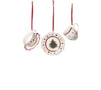 Villeroy & Boch Colgante de Navidad Toy's Delight vajilla 3 piezas Blanco