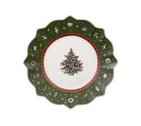 Villeroy & Boch - Toy's Delight Plato para Desayuno 24 cm Verde, Apto para Microondas, Plato para Postre, Vajilla Navidad Porcelana, Plato Pequeño, Navidad Mesa, Premium Porcelain