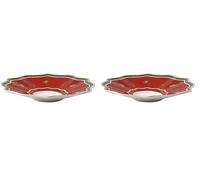 Villeroy & Boch Toy's Delight Plato para Taza de café con Leche, 19 cm, Porcelana Premium, Rojo (Paquete de 2)