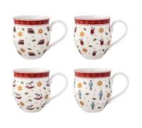 Villeroy & Boch Juego de tazas Toy's Delight – 4 piezas, porcelana premium Blanco-rojo
