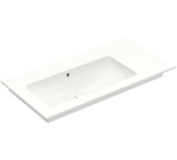 Villeroy & Boch Venticello - Lavabo de mueble 100x50 cm, con rebosadero, sin orificio para el grifo, CeramicPlus, blanco alpino 4134L3R1
