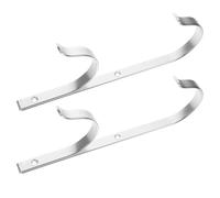VILLFUL 1 par Colgadores de aluminio para poste de piscina, diseño multifuncional para pala, red y cepillo, organizador de suministros de limpieza, fijación resistente para piscina