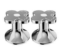 VILLFUL Botón pulsador del Tanque de Agua del Inodoro, botón del Tanque del Inodoro, 2 Piezas con Forma de Flor, plástico, para baño, fácil de Instalar, Compatible con estándar