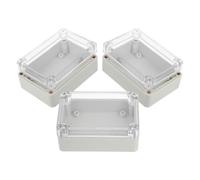 VILLFUL Caja de Conexiones Eléctrica Exterior Transparente de Abs As con Tapa Abatible y Estructura Modular Expandible para Alarma y Sistema de Cableado en Exteriores