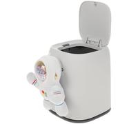 VILLFUL Cubo de Basura para Coche Astronauta, Colgante Portátil ABS PP | Interior de Coche, Fácil de Limpiar y Mantener Ordenado, Blanco para Furgoneta y Camión