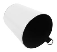 VILLFUL Cubo de Basura para Coche con Tapa, Cuero Sintético y Base Fija | Instalación con Gancho o Base, Color Blanco, para Zona Central y Cabina de Camión