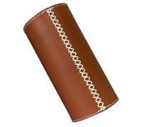 VILLFUL Funda Protectora de Cuero para Gas en Formato Largo para Camping | Marrón, para Gas Canisters y Gas Tank, Uso en Camping y Travel, Ligera y Fácil de Llevar