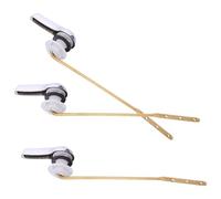 VILLFUL Juego de 3 Palancas para Inodoro de Montaje Frontal, Piezas de Reparación Triple Orificio, Material Cobre y ABS, para Uso en Baños y Lugares Comerciales