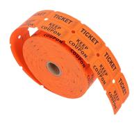 VILLFUL Rollo de Boletos de Rifa Numerados en Papel Offset Naranja Seguimiento Continuo para Sorteos en Eventos y Subastas