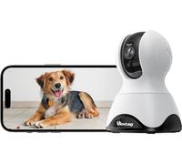 VIM TAG 2.5K Cámara de vigilancia para Interiores,WiFi 5G,360° detección de Movimiento,Seguimiento automático,Audio bidireccional,Visión Nocturna Compatible con bebés (Blanco, 1Pack)