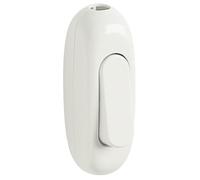 Vimar 00116B - Interruptor pasante 2[16] A 250 V~, con abrazadera adicional, botón basculante, para cable plano y aparatos de clase II, blanco