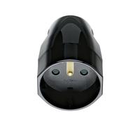 Vimar 00251 Toma SICURY 2P+T 16 A 250 V~, estándar francés, salida de cable axial, negro