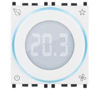 Vimar 02974.B - Termostato IoT de Rueda, Compatible con Alexa, Google Home e IFTTT, retroiluminación Ajustable, Entrada de Sensor Externo, para completar con Placas Eikon, Arké, Plana, Idea
