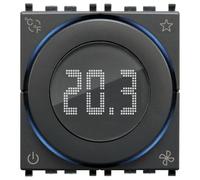 Vimar 02974 Termostato IoT de Rueda, Compatible con Alexa, Google Home e IFTTT, retroiluminación Ajustable, Entrada de Sensor Externo, para completar con Placas Eikon, Arké, Plana, Idea