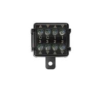 Vimar 03997 módulo central persianas Quid, 2 ingr botón NO, 6 salidas por módulo relé persianas Quid 03996, instalación en cajas de derivación o fruta