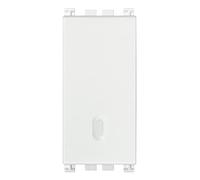 VIMAR 0R19004.B - Desviador 1P serie Arké, 10 AX 250 V iluminable, botón reemplazable, máx. 100 W para lámparas con fuente de alimentación integrada (IEC 60669-1:2017), blanco