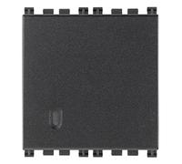 Vimar 19004.2 Arké interruptor 1P 10 AX 250 V, iluminable, botón reemplazable, max 100 W para lámparas con fuente de alimentación integrada (IEC 60669-1: 2017), 2 módulos, gris