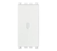 VIMAR 19104.B - Desviador axial 1P serie Arké, 10 AX 250 V iluminable, botón reemplazable, máx. 100 W para lámparas con fuente de alimentación integrada (IEC 60669-1:2017), blanco
