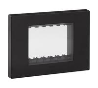 Vimar 30943.02 Carcasa de pared IP55, 3 módulos Linea, con tornillos, para cajas empotrables 3 módulos, negro