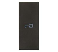 VIMAR 31000A.PG Línea Tapa de tecla intercambiable 1 módulo para controles axiales, símbolo llave iluminable, negro