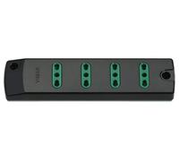 Vimar FP00404 Toma móvil múltiple 2P + T 16 A 250 V~, con 4 salidas Bpresa SICURY estándar italiano tipo P17/11, no incluye cable