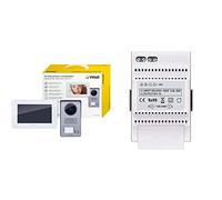 Vimar K40910 Kit videoportero de superficie contenido: videoportero con teclado capacitivo LCD 7 in + 40103 Alimentador para videoportero con salida 24 Vdc, alimentación 100-240 V