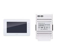 Vimar K40912 Pantalla adicional con teclado capacitivo LCD 7in para kit videoportero de superficie + Alimentador para videoportero con salida 24 Vdc, alimentación 100-240 V~ 50/60 Hz