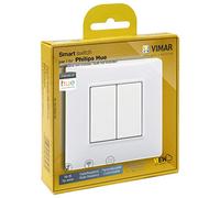 VIMAR Kit de interruptor de radio inalámbrico Friends of Hue 0K03906.04 Plana Philips Friends of Hue, no requiere baterías, blanco