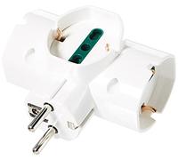 Vimar RI.00316.B Adaptador múltiple, clavija combinada estándar alemán y francés, tres tomas de corriente universal estándar italiano P40
