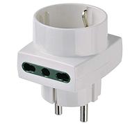Vimar RI.00325B Adaptador múltiple, clavija combinada estándar alemán y francés, 2 Bpresa estándar italiano P17/11, toma de corriente estándar tipo P30