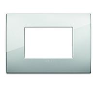 Vimar serie arke - Marco classic 3 módulos metal plata